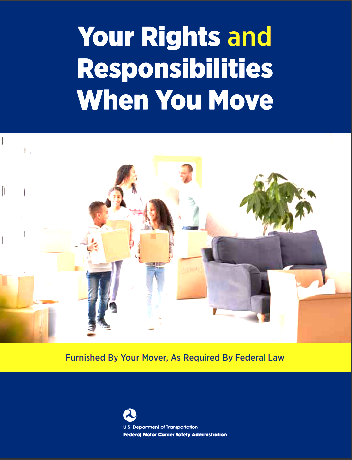 Cover of the FMCSA booklet Your Rights and Responsibilities When You Move